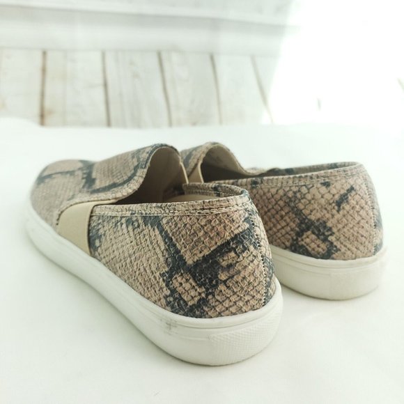 Fergalicious By Fergie Womens Beige Snakeskin Print Round Toe Slip On Shoes Sz 7 - Picture 5 of 11